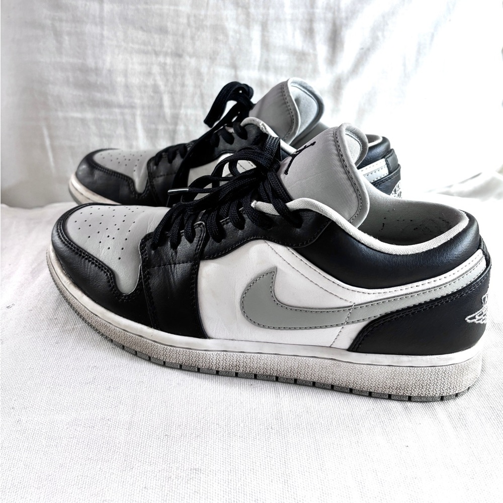 Nike Air Jordan 1 Low Shadow Grey White Black Sneakers